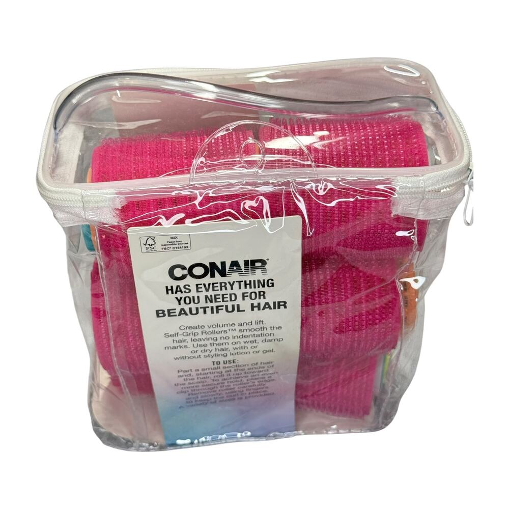 Conair 31 Self Grip Hair Rollers Set Multi Size With Reusable Bag New - Picture 7 of 7